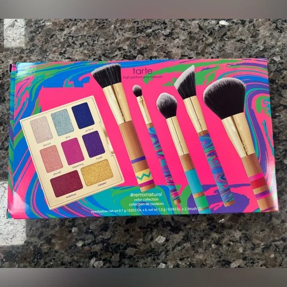 Limited Edition Tarte #remixnatural Color Collection Eyeshadow + Brush Set